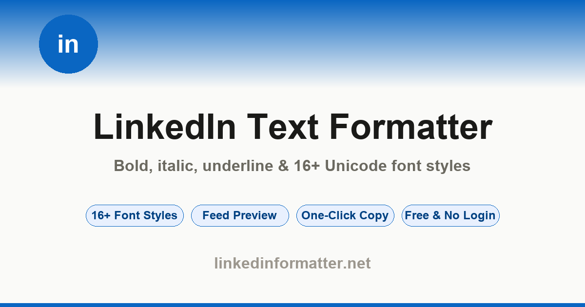 LinkedIn Formatter screenshot 1